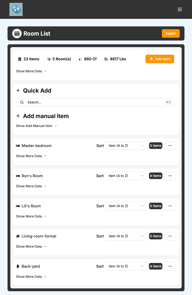 Core Product - Tablet View